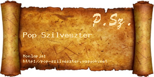 Pop Szilveszter névjegykártya